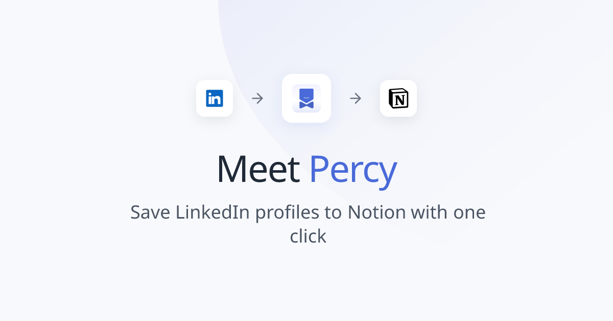 Percy - Save LinkedIn to Notion